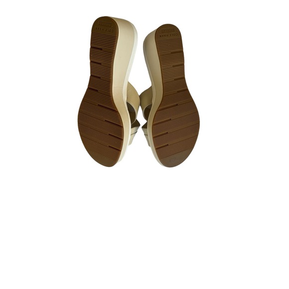 Cole Haan Briella Grand OS Cream Leather Wedge Sandals Size 8 - Picture 8 of 8